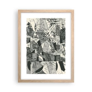 Poster in cornice rovere chiaro - Dinamica della contemporaneità - 30x40 cm