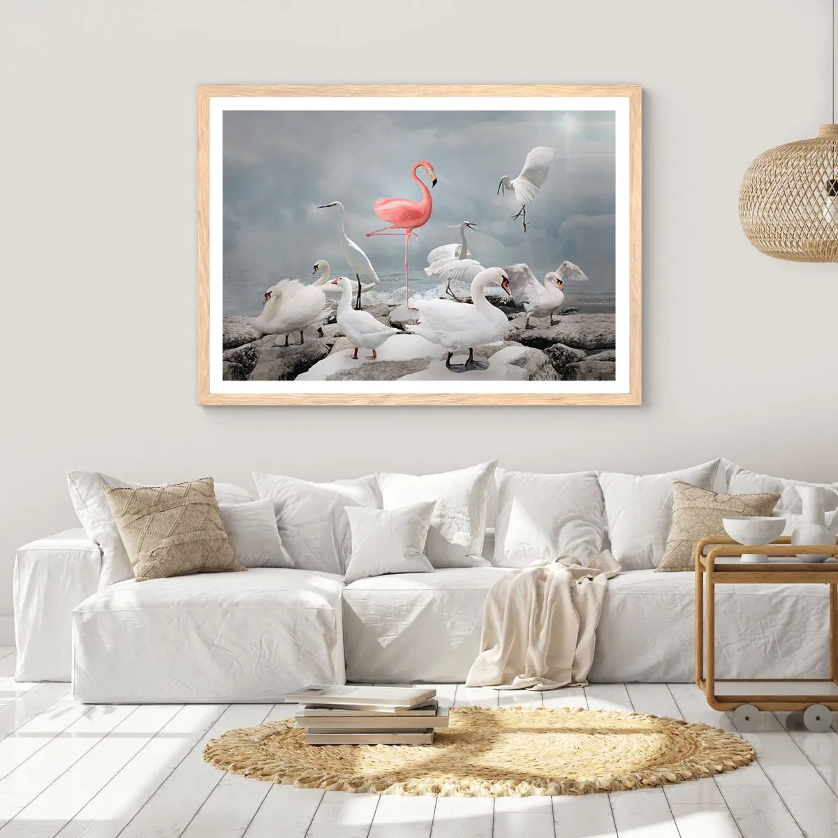 Poster in cornice rovere chiaro - Come sono arrivato qui? - 70x50 cm