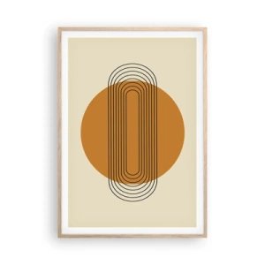 Poster in cornice rovere chiaro - Piano perfetto - 70x100 cm