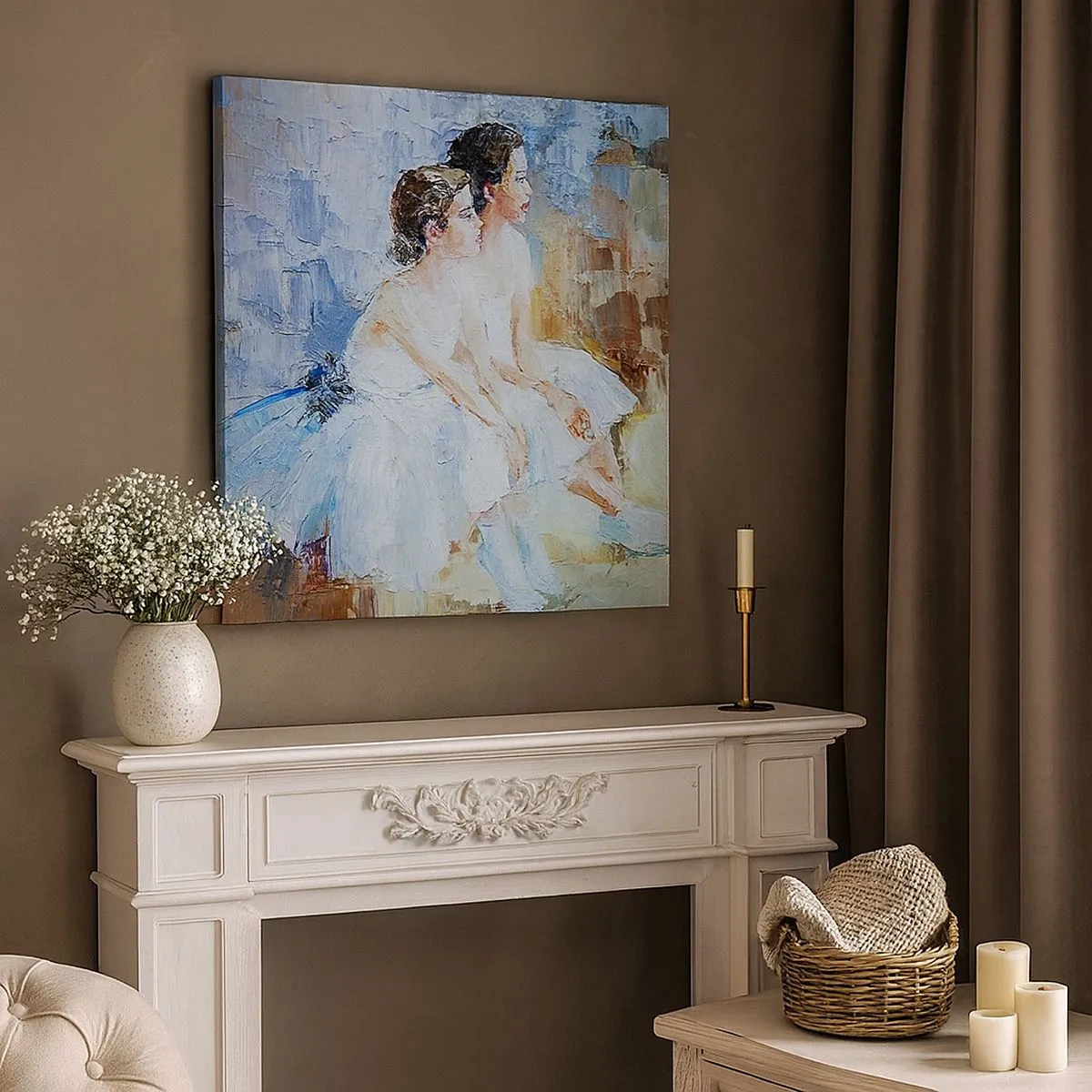 Quadro su tela - Stampe su Tela - Il riposo dei giovani cigni - 30x30 cm