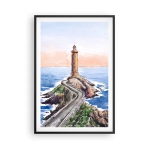 Poster in cornice nera - Rivolto verso il mare - 61x91 cm