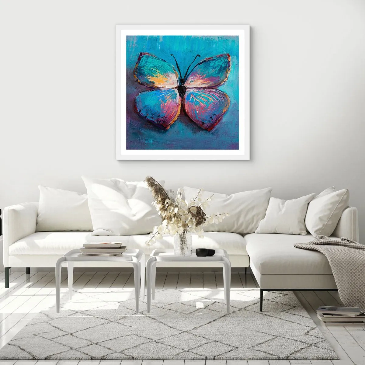 Poster in cornice bianca - In tutta la bellezza - 30x30 cm