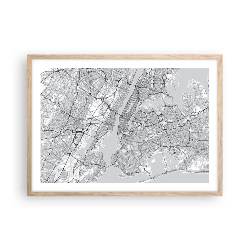 Poster in cornice rovere chiaro - Anatomia della metropoli - 70x50 cm