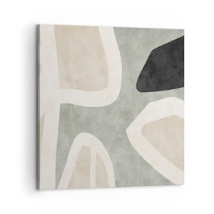 Quadro su tela - Stampe su Tela - Composizione con motivi in nero - 60x60 cm