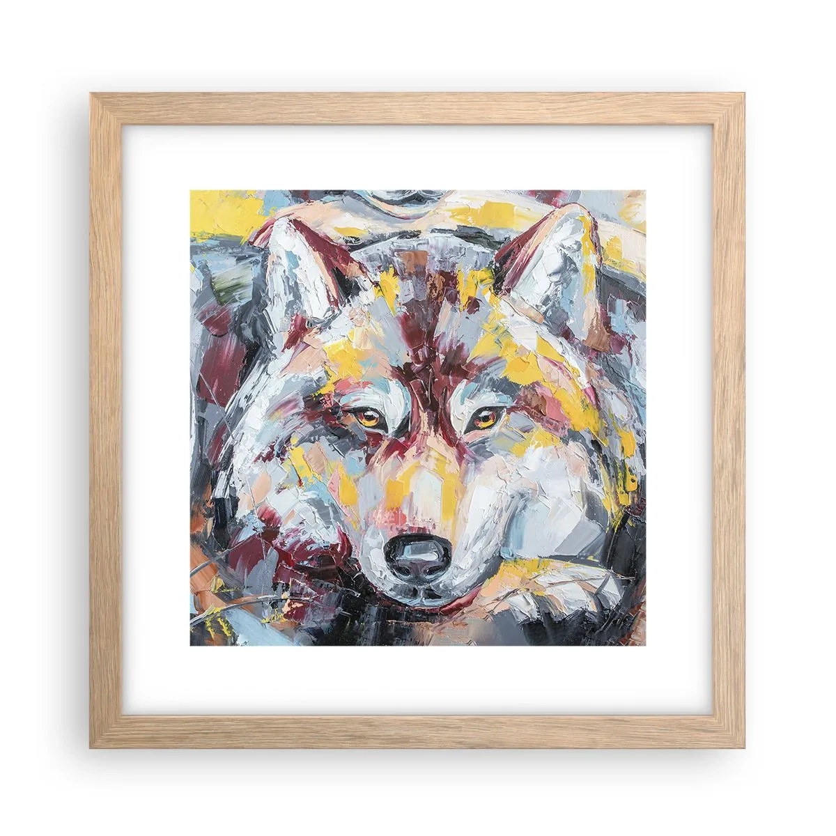 Poster in cornice rovere chiaro - Pace tra i suoi - 30x30 cm