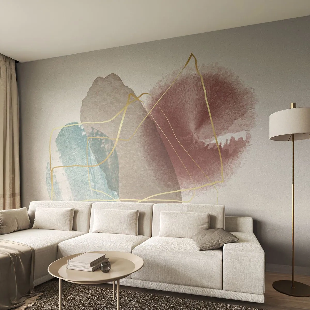 Fotomurali Premium Canvas - Coralli dello spazio - Astrazione, Pezzo, Modello moderno - 350x256 cm