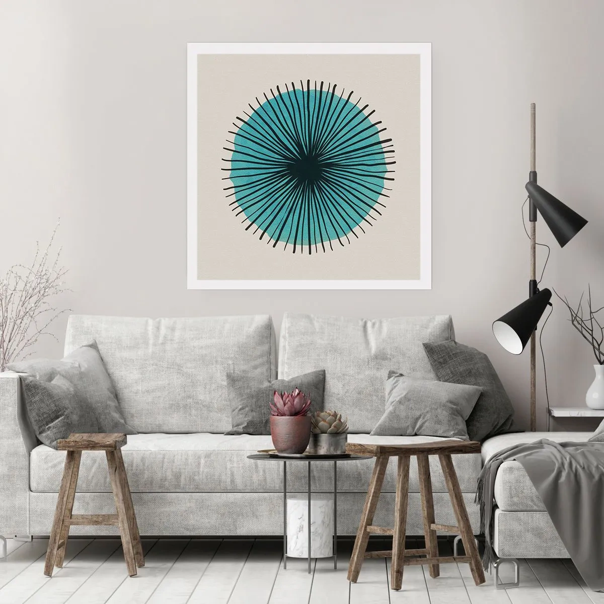 Poster - Radiosamente nel blu - 60x60 cm