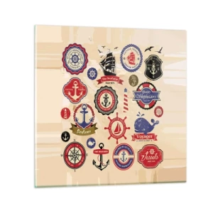 Quadro su vetro - Fratellanza di vela - 30x30 cm