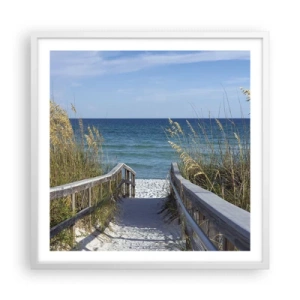 Poster in cornice bianca - Al sole, al vento - 60x60 cm