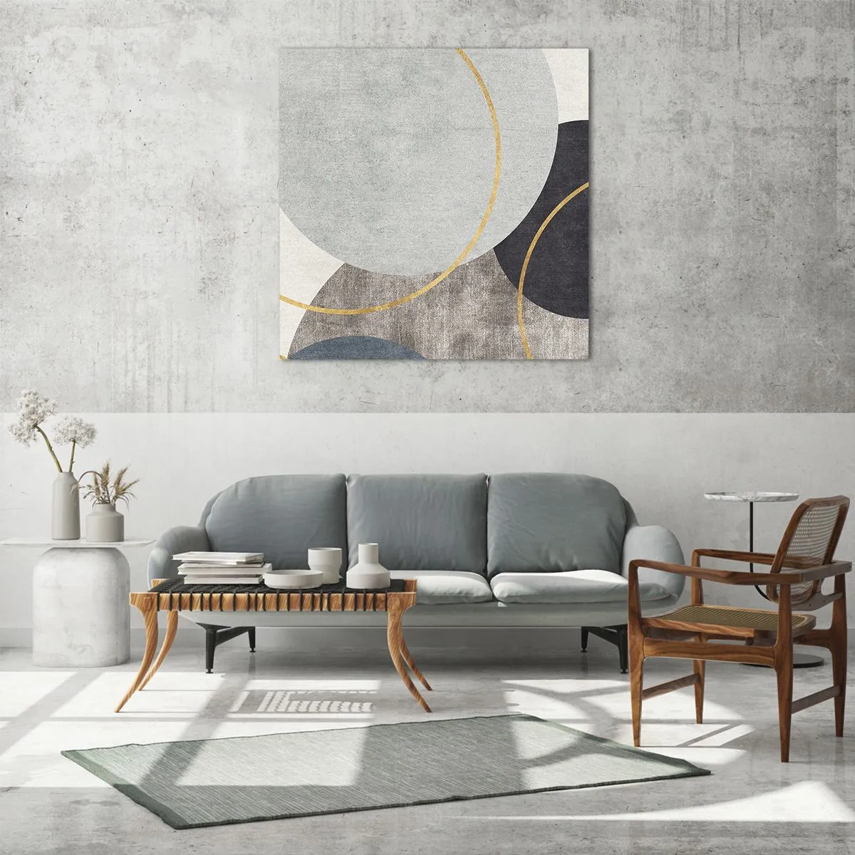 Quadro su vetro - Un cerchio dietro l'altro - 60x60 cm