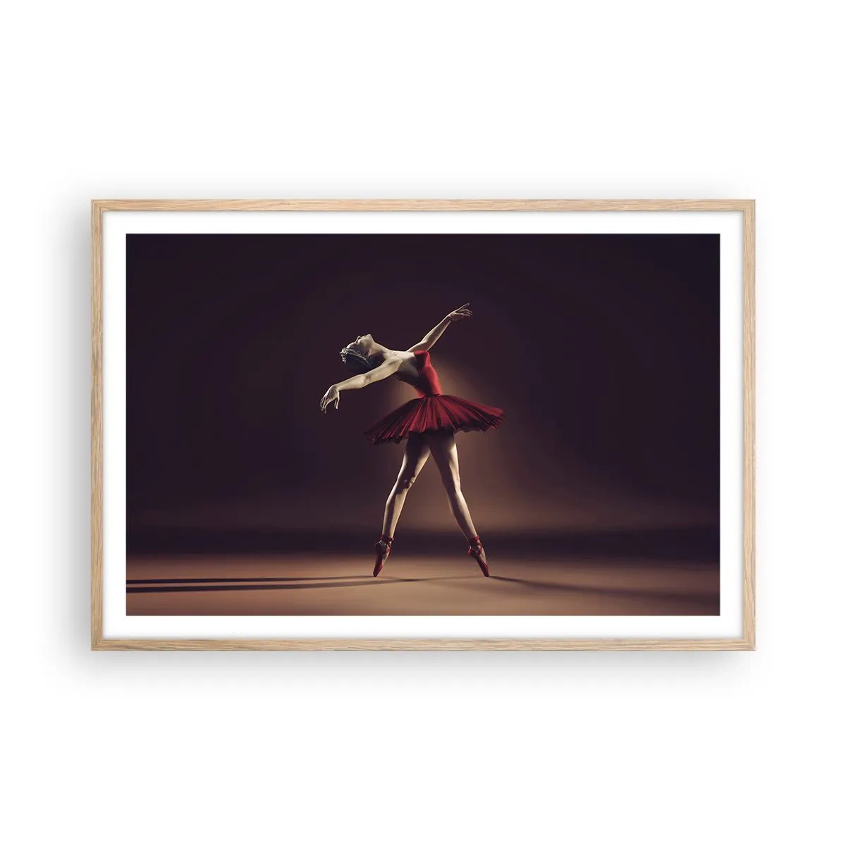 Poster in cornice rovere chiaro - Prima ballerina - 91x61 cm
