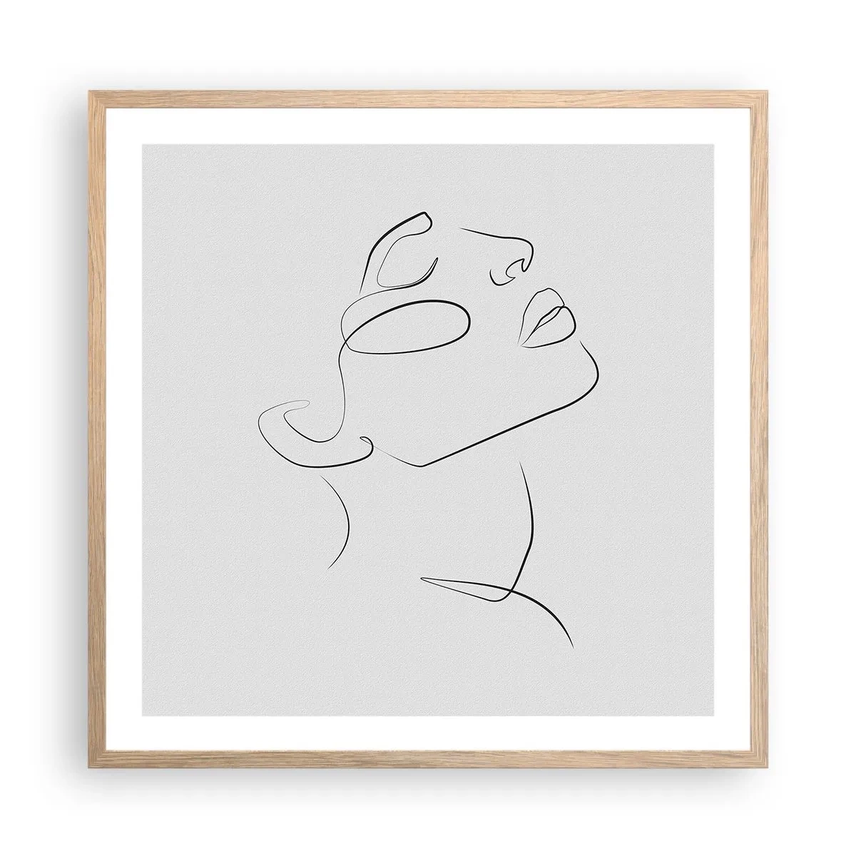 Poster in cornice rovere chiaro - I meandri dei sogni - 60x60 cm