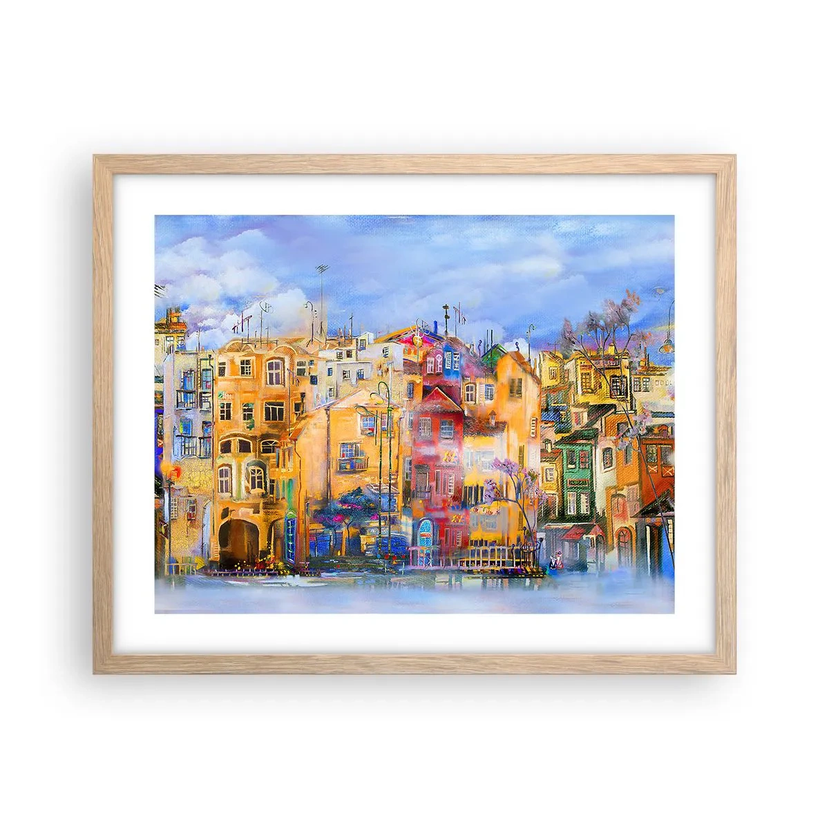 Poster in cornice rovere chiaro - Siamo insieme - 50x40 cm