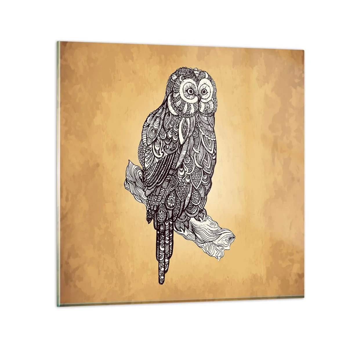 Quadro su vetro - Delicati ghirigori di saggezza - 60x60 cm