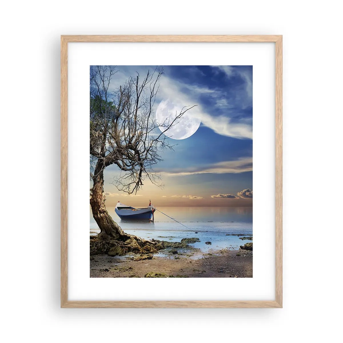 Poster in cornice rovere chiaro - È la fine o l'inizio? - 40x50 cm