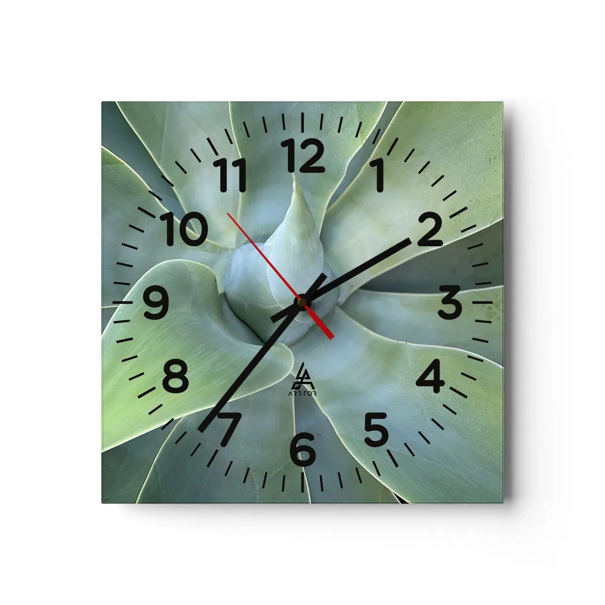 Orologio da parete - Orologio in Vetro - La nascita del verde - 40x40 cm