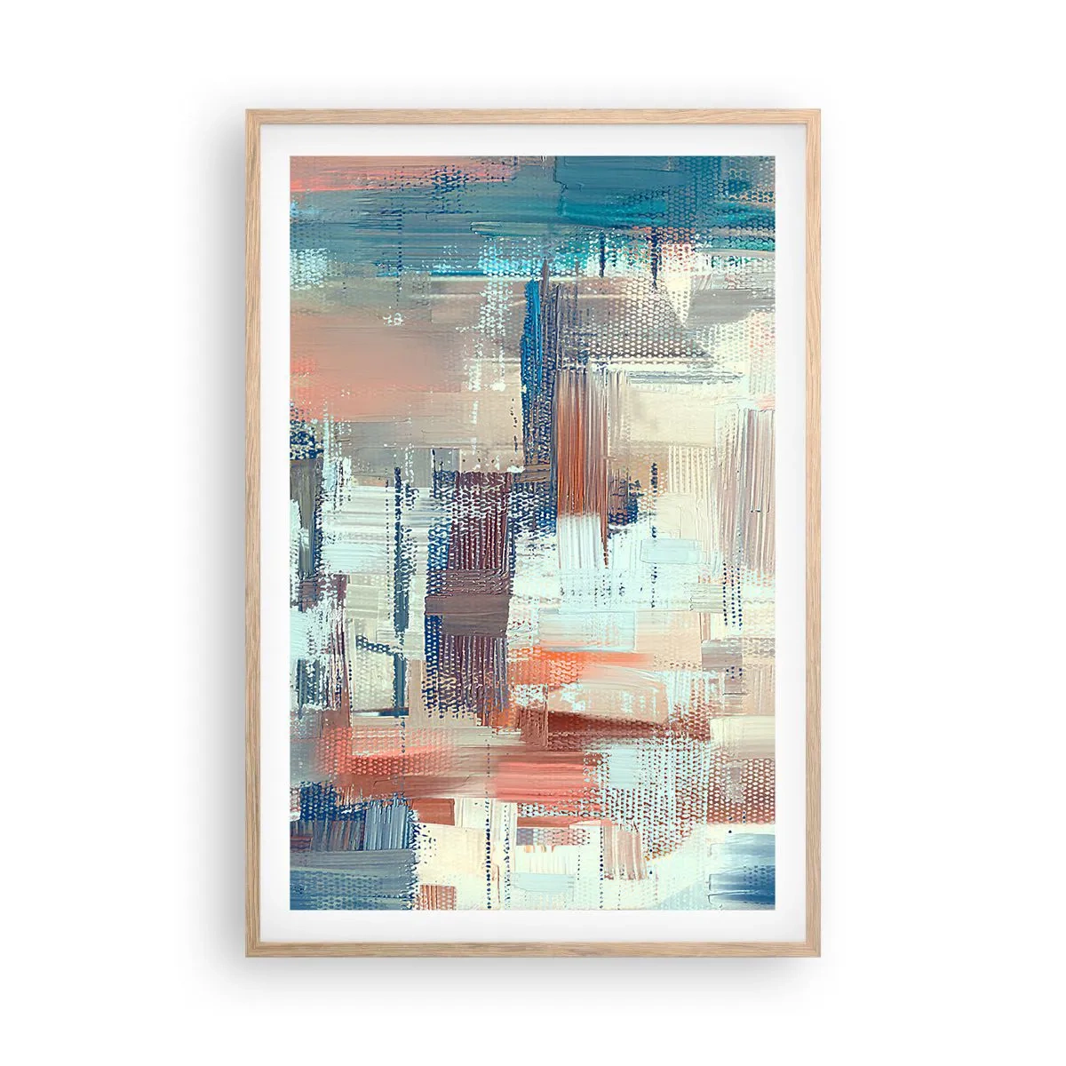 Poster in cornice rovere chiaro - Arrivando alla luce - 61x91 cm