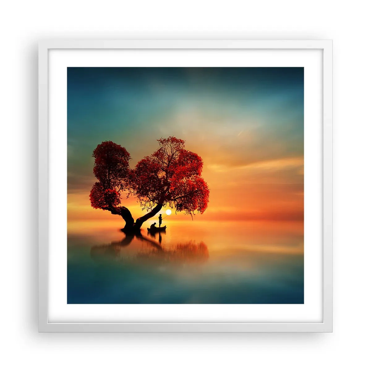 Poster in cornice bianca - Gli esiliati e il silenzio fuori dal mondo - 50x50 cm