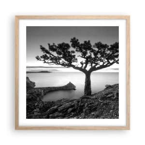 Poster in cornice rovere chiaro - Pace fino all'orizzonte - 50x50 cm