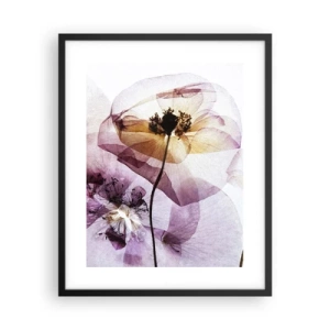 Poster in cornice nera - Fiori trasparenti - 40x50 cm
