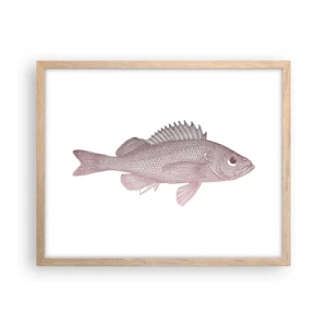 Poster in cornice rovere chiaro - Il pesce dagli occhi enormi - 50x40 cm