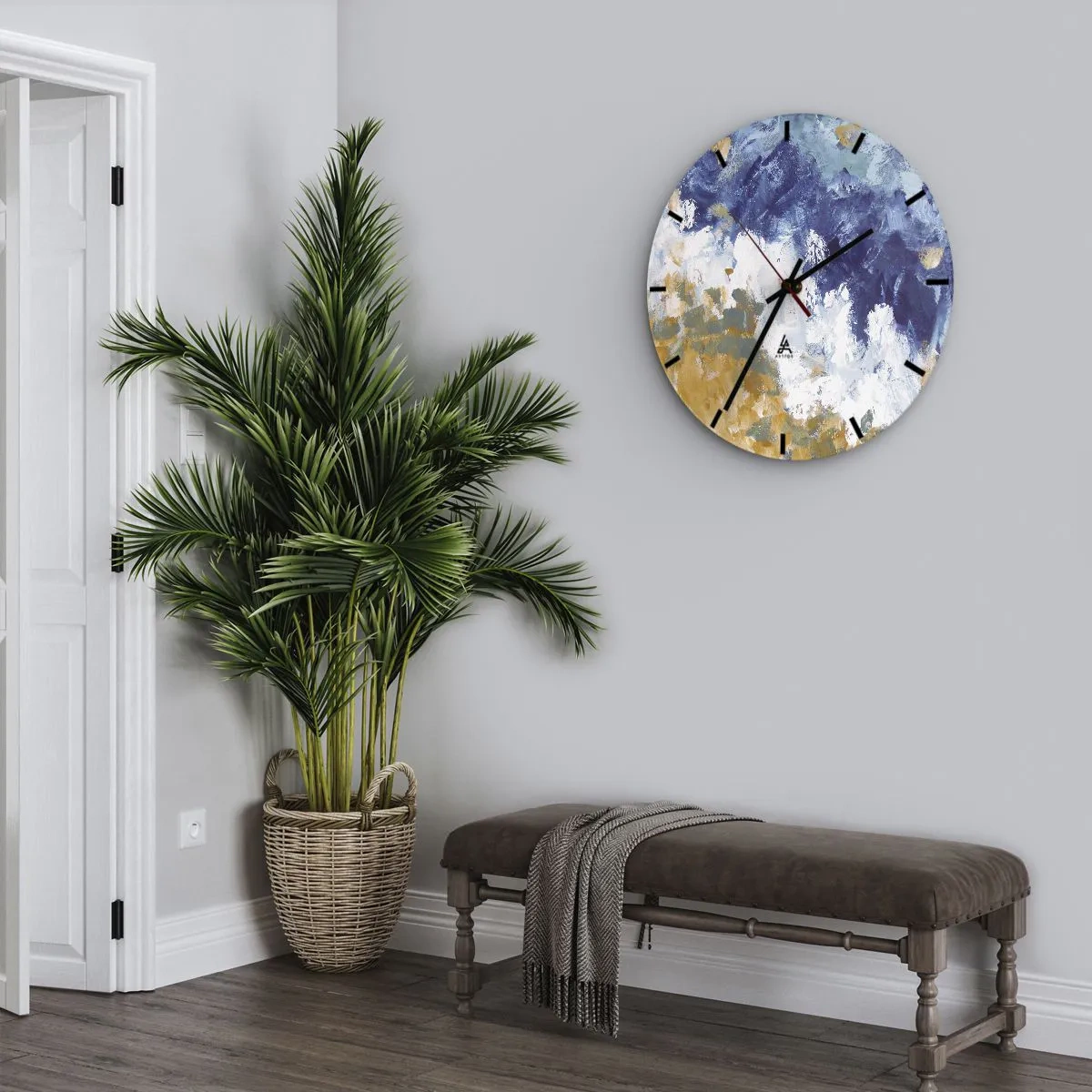 Orologio da parete - Orologio in Vetro - La danza degli elementi - 30x30 cm