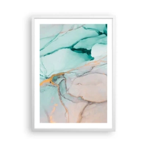 Poster in cornice bianca - Danza di forme e colori - 50x70 cm