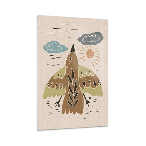 Quadro su vetro - Volo gioioso - 70x100 cm