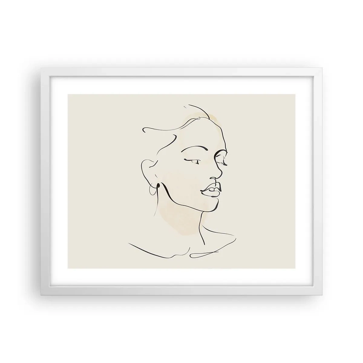 Poster in cornice bianca - Linea sicura - 50x40 cm