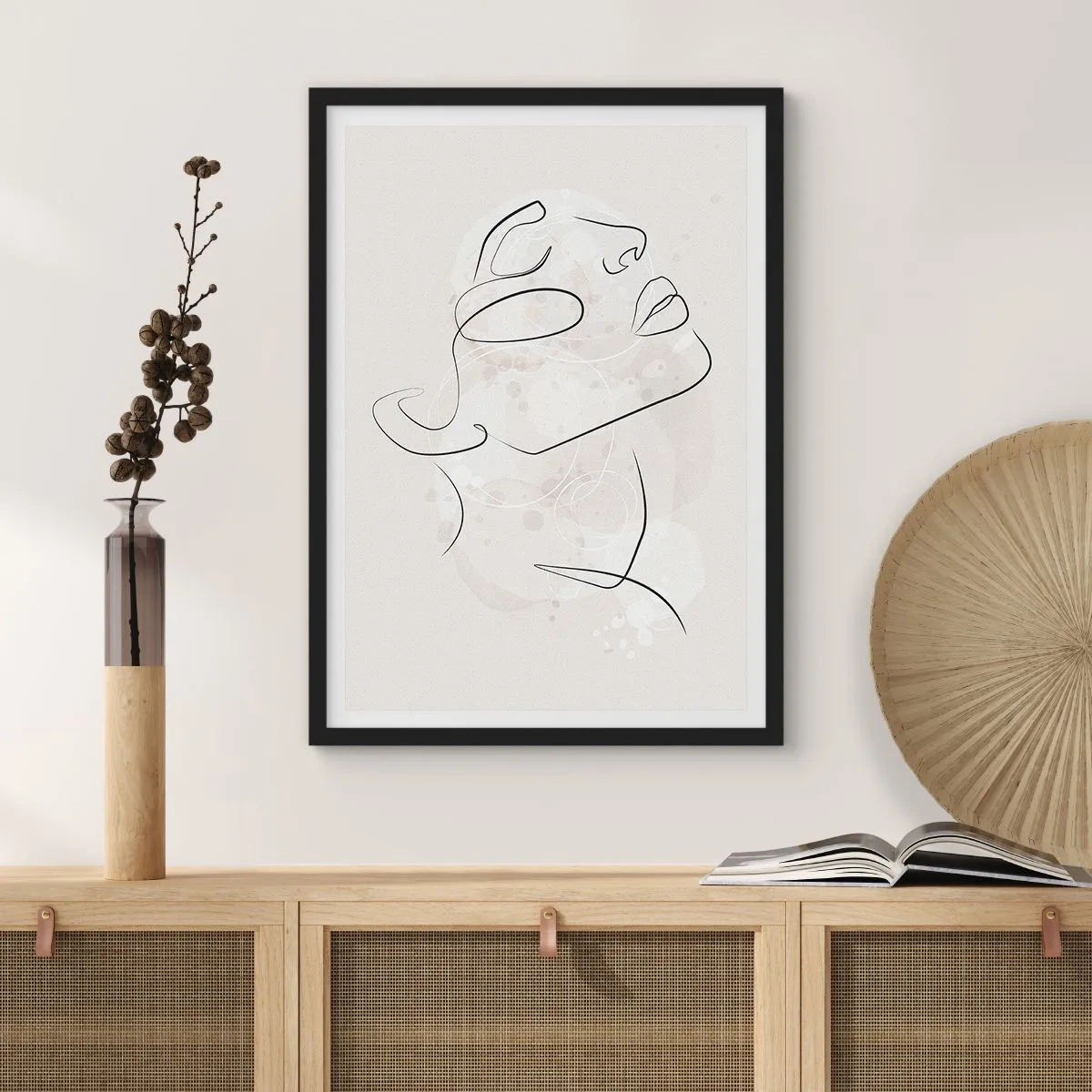 Poster in cornice nera - Profilo di sogno - 30x40 cm