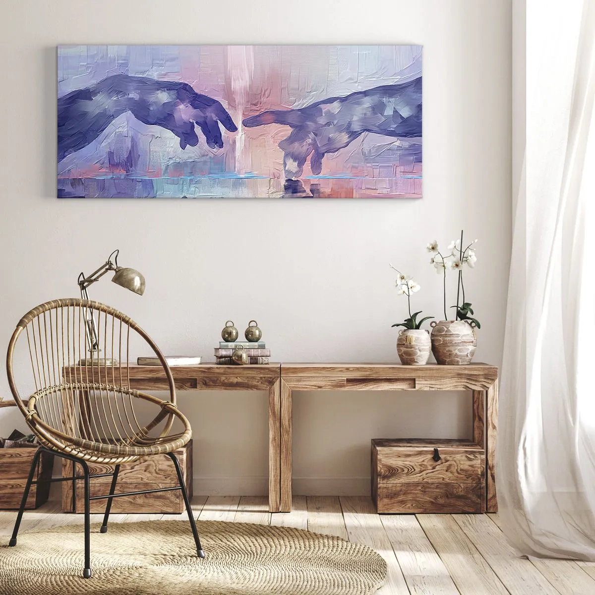 Quadro su tela - Stampe su Tela - La scintilla divina della vita - 100x40 cm