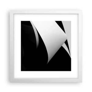 Poster in cornice bianca - Piani di luce dalle profondità dell'ombra - 30x30 cm