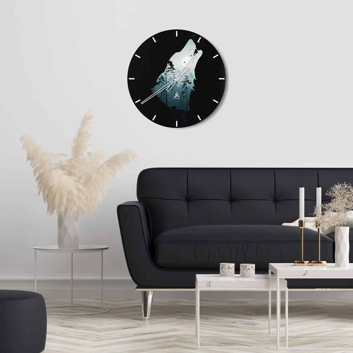 Orologio da parete - Orologio in Vetro - Voce di una notte boschiva - 30x30 cm