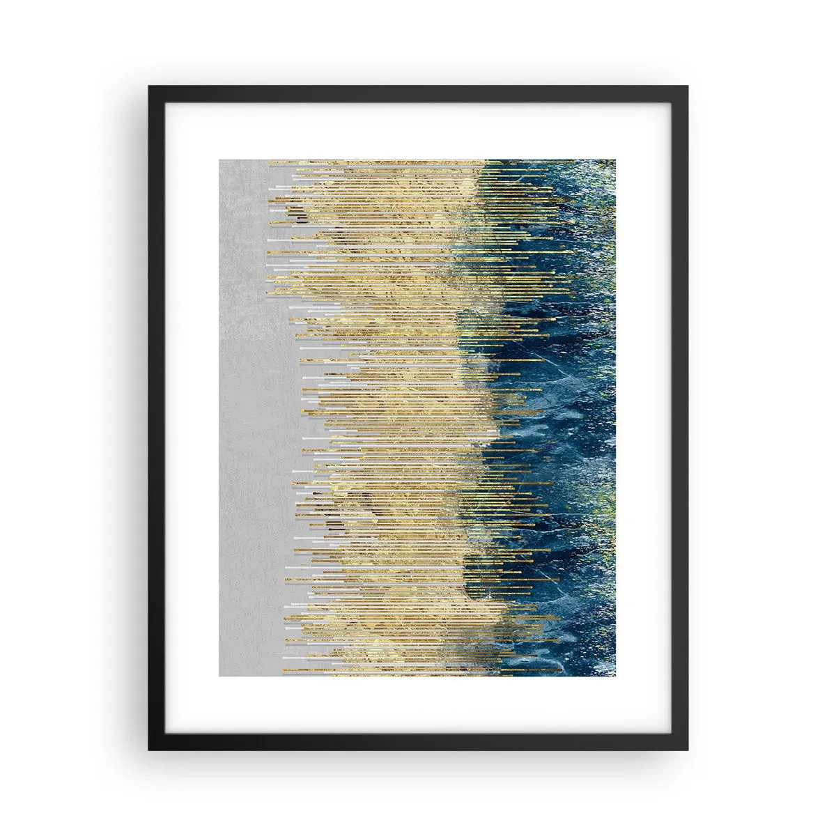 Poster in cornice nera - Confine dorato - 40x50 cm