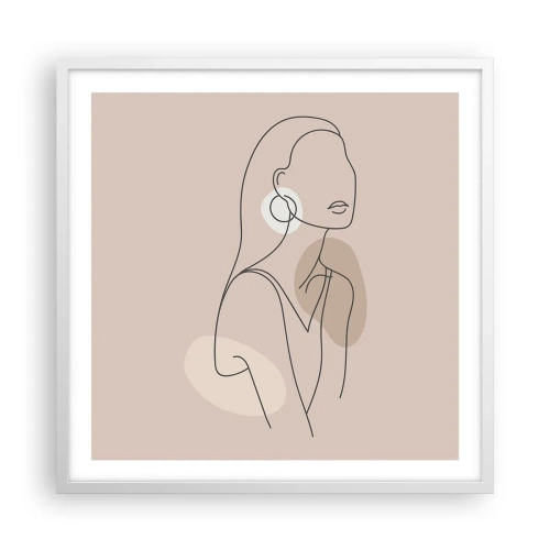 Poster in cornice bianca - Icona di giovinezza - 60x60 cm