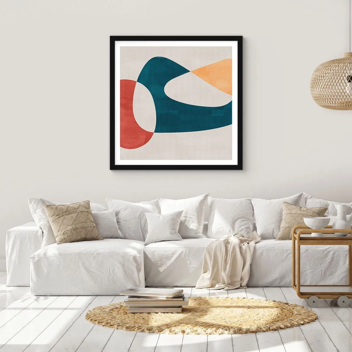 Poster in cornice nera - Influenze e metamorfosi - 30x30 cm