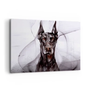 Quadro su tela - Stampe su Tela - Ritratto astratto di un cane in un approccio artistico - 120x80cm - Nobili natali - Decorazione murale moderna per soggiorno e camera da letto ARTTOR