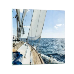 Quadro su vetro - Benvenuta avventura - 50x50 cm