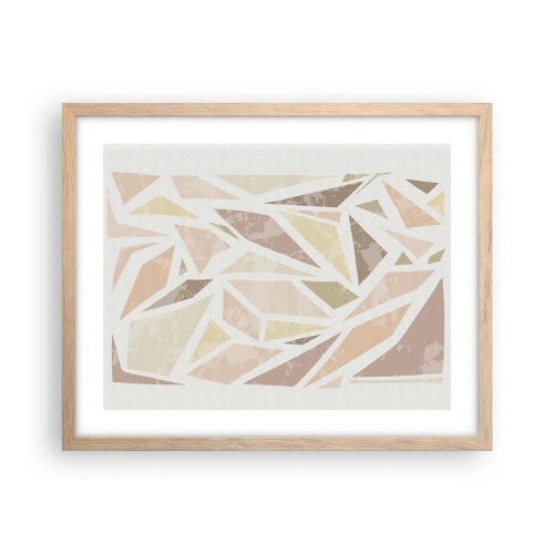 Poster in cornice rovere chiaro - Composizione da vetrata - 50x40 cm
