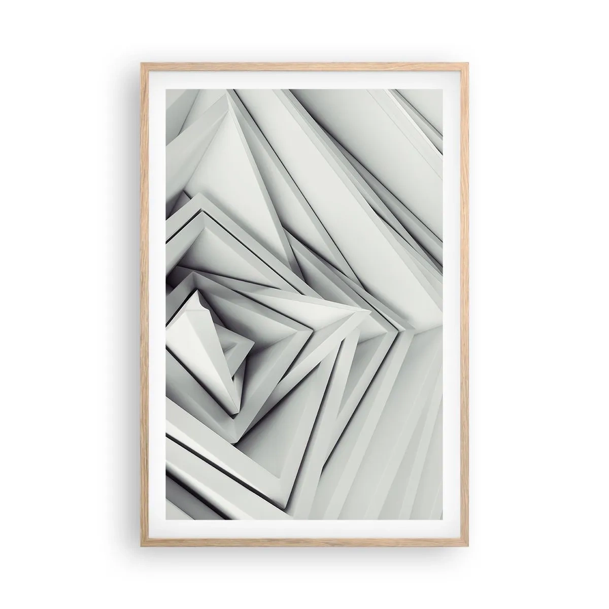 Poster in cornice rovere chiaro - Germogli spigolosi - 61x91 cm