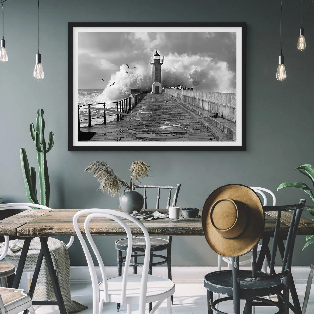 Poster in cornice nera - Senza paura - 91x61 cm