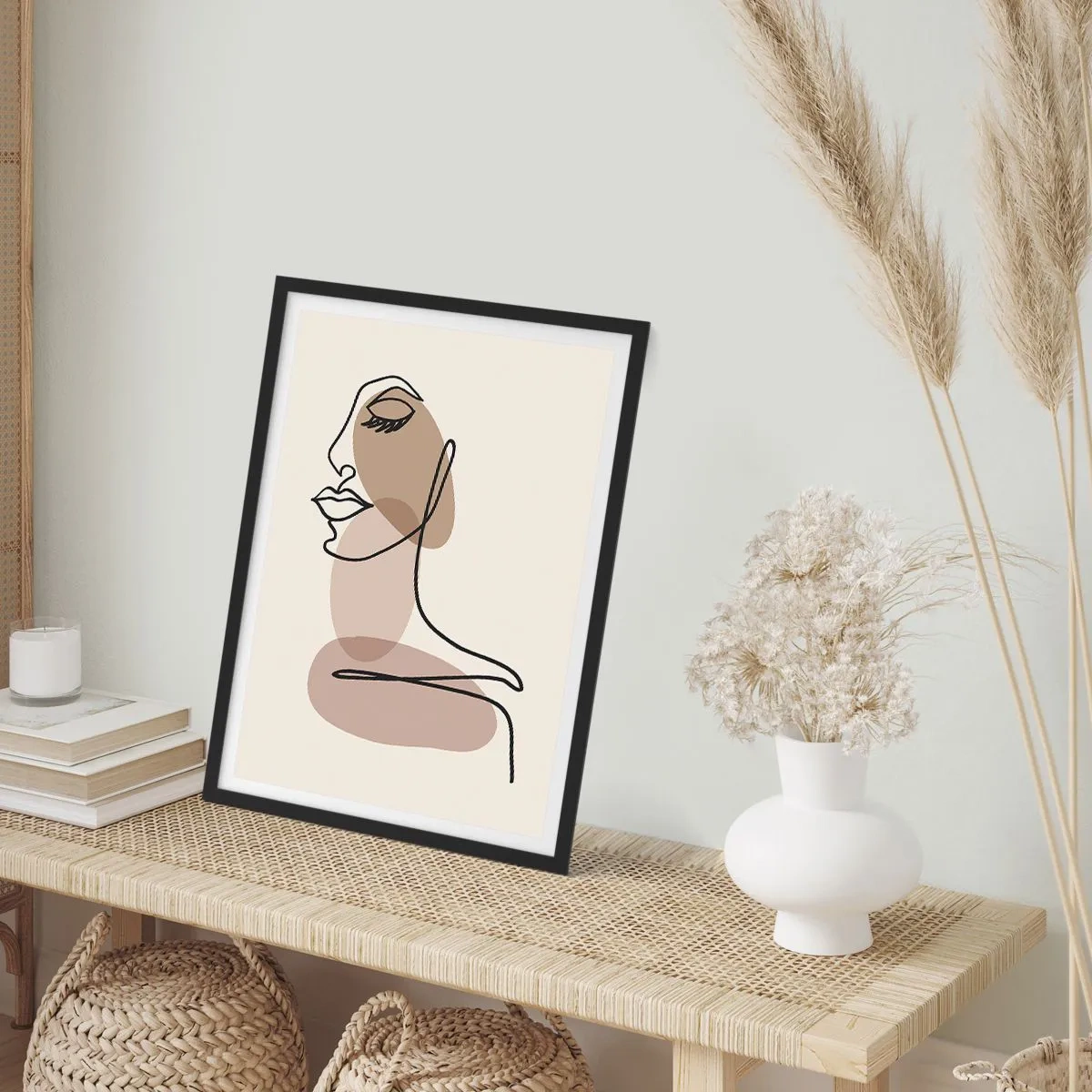 Poster in cornice nera - La linea sicura della bellezza - 61x91 cm