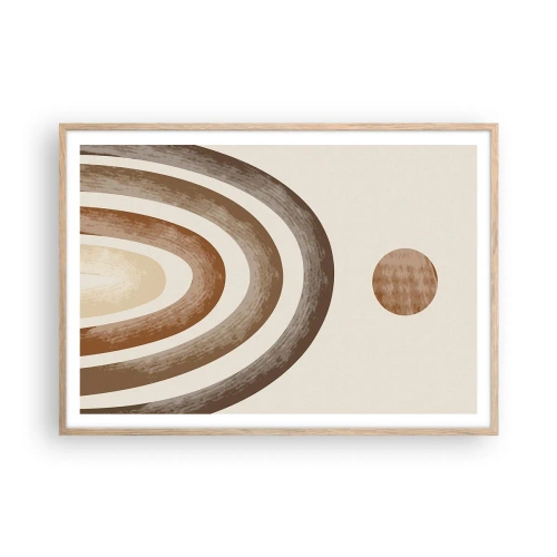 Poster in cornice rovere chiaro - In una galassia lontana - 100x70 cm