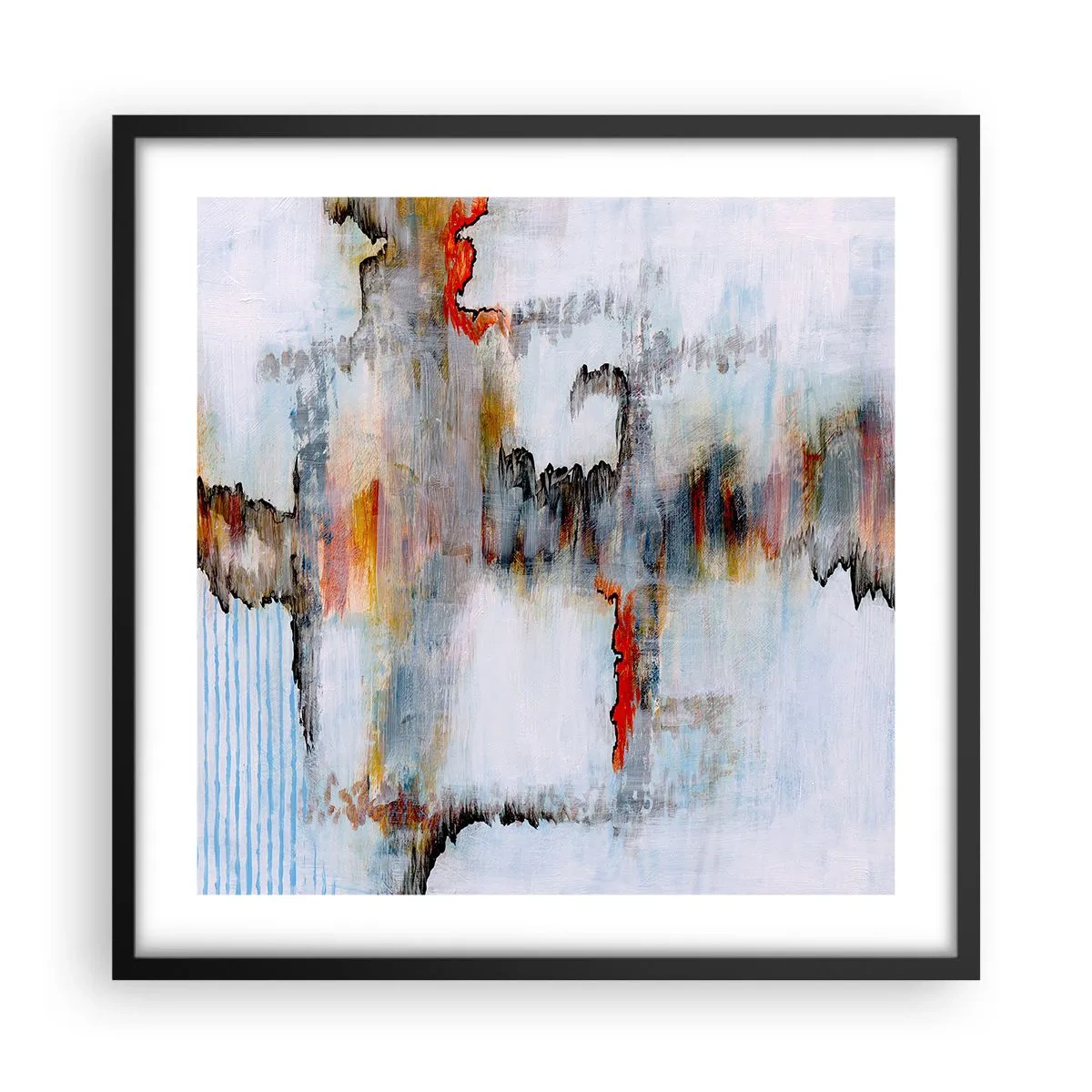 Poster in cornice nera - Scritto sull'acqua - 50x50 cm