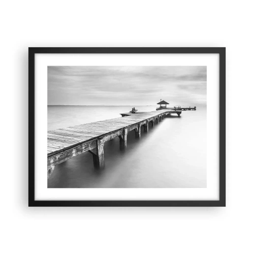 Poster in cornice nera - Sempre più lontano. - 50x40 cm