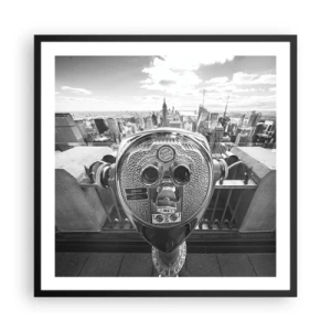 Poster in cornice nera - Il centro del mondo - 60x60 cm