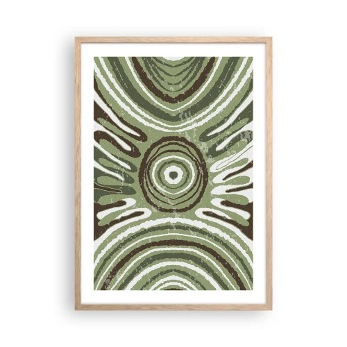 Poster in cornice rovere chiaro - Esplosione di emozioni - 50x70 cm