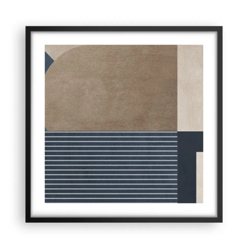 Poster in cornice nera - Composizione di semplicità e rotondità - 50x50 cm