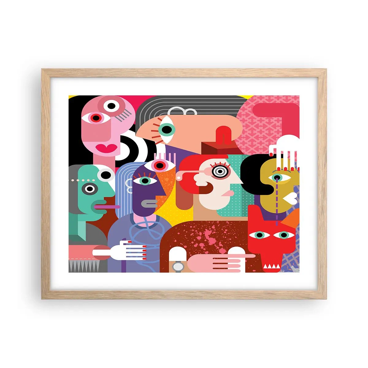 Poster in cornice rovere chiaro - Mi manda Picasso - 50x40 cm