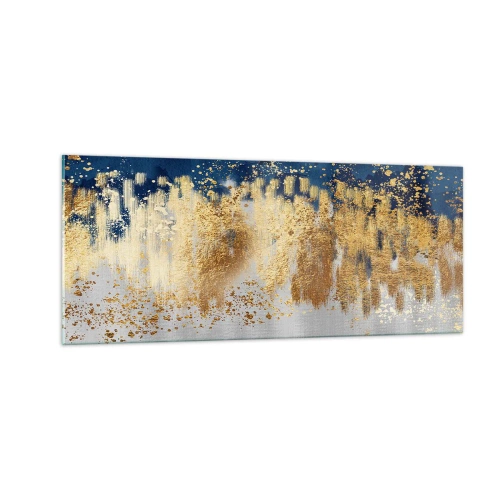 Quadro su vetro - Composizione moderna con bagliore - 100x40 cm